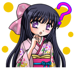 Japanese moe girl of Wa style sticker #7383927