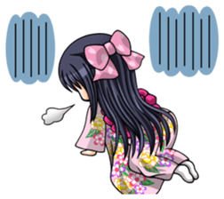 Japanese moe girl of Wa style sticker #7383928