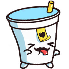 Hand Cup  funny stickers