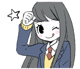 Japanese school girls1 (English version) sticker #7385949