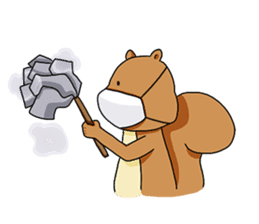 The squirrel daily life sticker #7386227