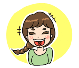 All kinds of Girl's moods sticker #7386533