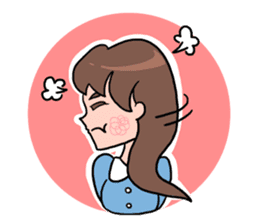 All kinds of Girl's moods sticker #7386534