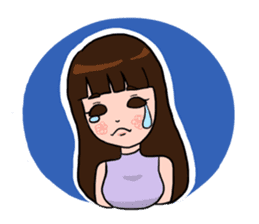 All kinds of Girl's moods sticker #7386535