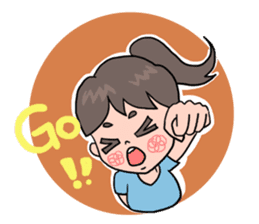 All kinds of Girl's moods sticker #7386536