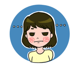 All kinds of Girl's moods sticker #7386537