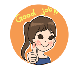 All kinds of Girl's moods sticker #7386541