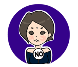 All kinds of Girl's moods sticker #7386544