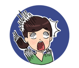 All kinds of Girl's moods sticker #7386546