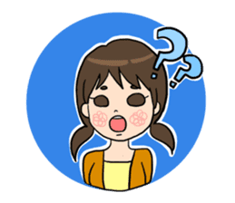 All kinds of Girl's moods sticker #7386549