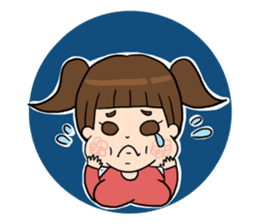 All kinds of Girl's moods sticker #7386551