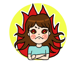 All kinds of Girl's moods sticker #7386552