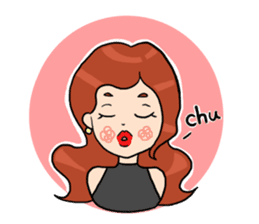 All kinds of Girl's moods sticker #7386553