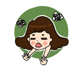 All kinds of Girl's moods sticker #7386554