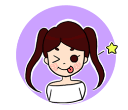 All kinds of Girl's moods sticker #7386559