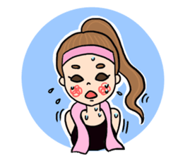 All kinds of Girl's moods sticker #7386561