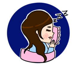 All kinds of Girl's moods sticker #7386563