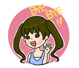 All kinds of Girl's moods sticker #7386564