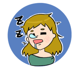 All kinds of Girl's moods sticker #7386567