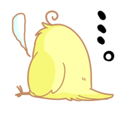 Small cute little bird coo.English sticker #7386867