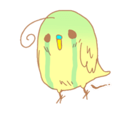 Small cute little bird coo.English sticker #7386870