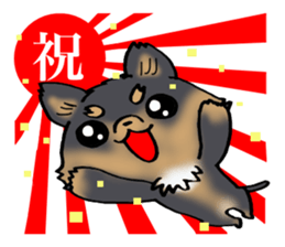 Black puppy 2 sticker #7388415