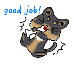 Black puppy 2 sticker #7388419