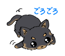 Black puppy 2 sticker #7388445