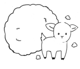 sheep "Meesaku" sticker #7389267