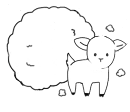 sheep "Meesaku" sticker #7389267