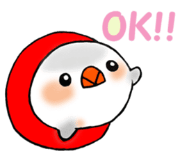 Feeling of a PUPU zebra finch sticker #7389456