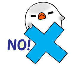 Feeling of a PUPU zebra finch sticker #7389457