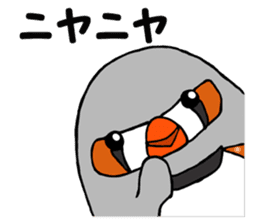 Feeling of a PUPU zebra finch sticker #7389463