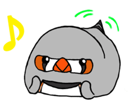 Feeling of a PUPU zebra finch sticker #7389466