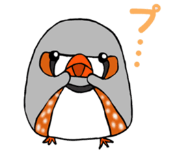 Feeling of a PUPU zebra finch sticker #7389468