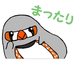 Feeling of a PUPU zebra finch sticker #7389475