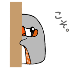 Feeling of a PUPU zebra finch sticker #7389476