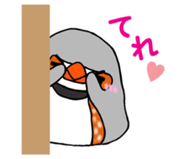 Feeling of a PUPU zebra finch sticker #7389478