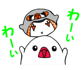 Feeling of a PUPU zebra finch sticker #7389480