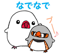Feeling of a PUPU zebra finch sticker #7389481