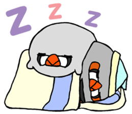 Feeling of a PUPU zebra finch sticker #7389487