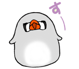 Feeling of a PUPU zebra finch sticker #7389489
