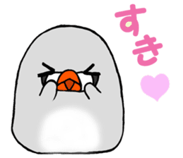 Feeling of a PUPU zebra finch sticker #7389490