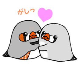 Feeling of a PUPU zebra finch sticker #7389491
