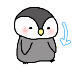 Pretty child penguin sticker #7389710