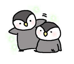 Pretty child penguin sticker #7389714