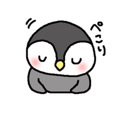 Pretty child penguin sticker #7389717