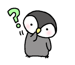 Pretty child penguin sticker #7389722