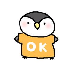 Pretty child penguin sticker #7389724