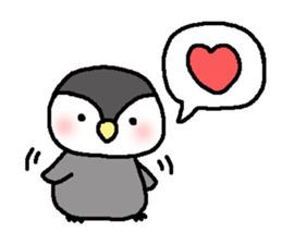 Pretty child penguin sticker #7389726